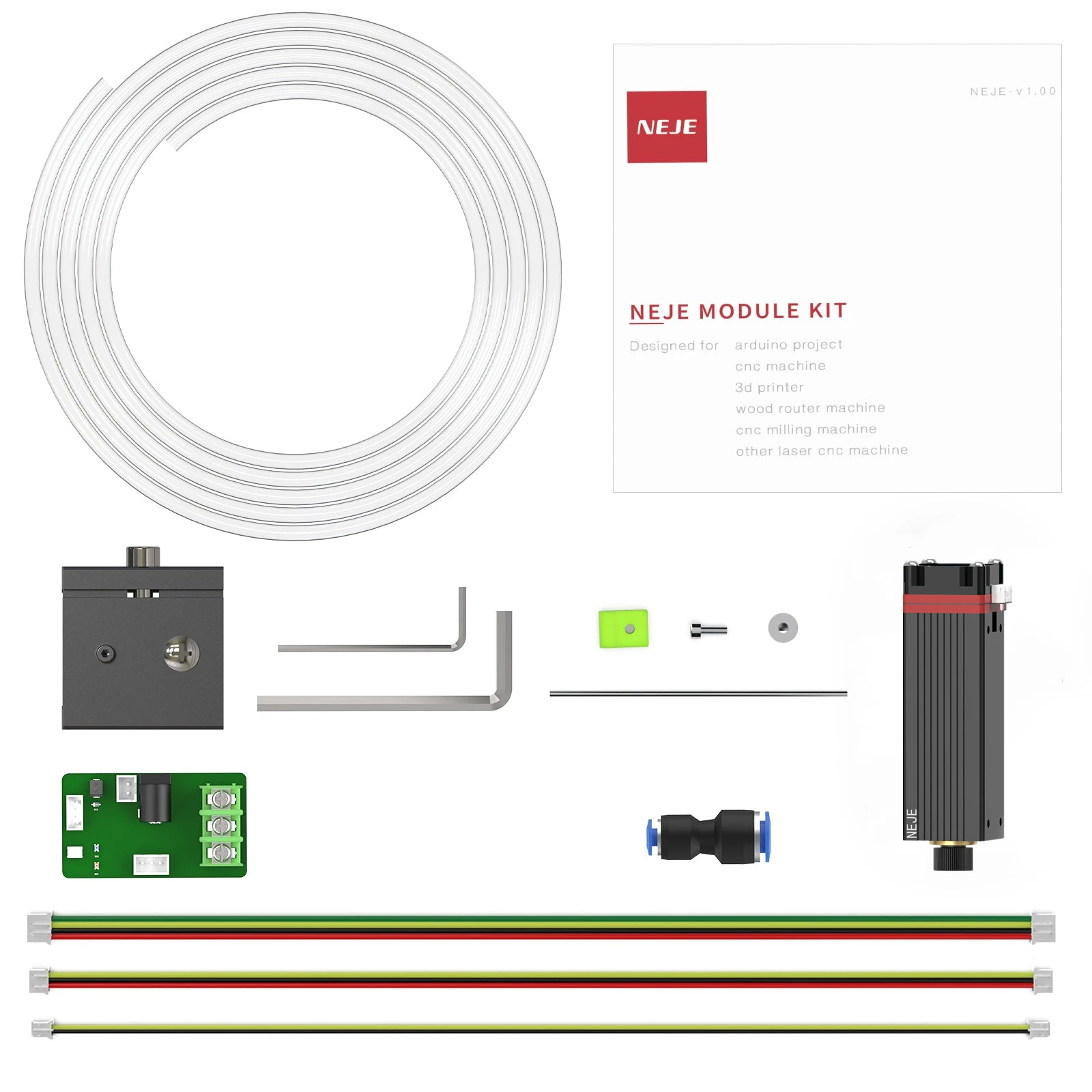 NEJE-Cabezal de módulo láser N30820, 40W, potencia de salida de 5,5 W-7,5 W, TTL/PWM, Kit de Asistencia de aire para máquina de corte/grabado láser CNC