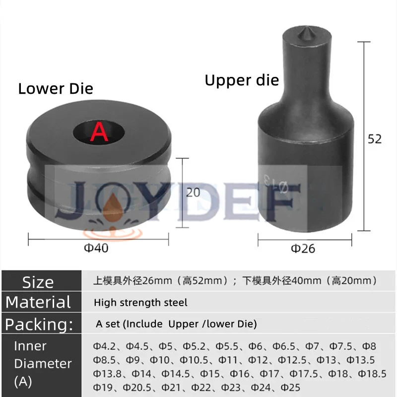

Hydraulic Round Hole Punching Die for CH-70 Hydraulic Hole Punch Machine,CH-70Punch Die