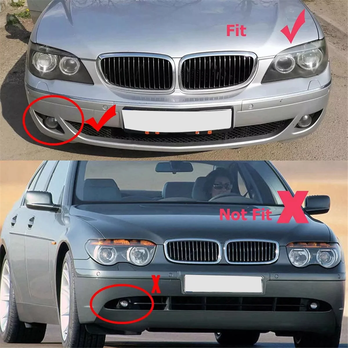 الكلاسيكية 1 زوج الجبهة فوجلايتس مصباح الإسكان 63176943415 63176943416 لسيارات BMW 7 Series E65 E66 730i 735i 740i 745i 760i 2002-2008