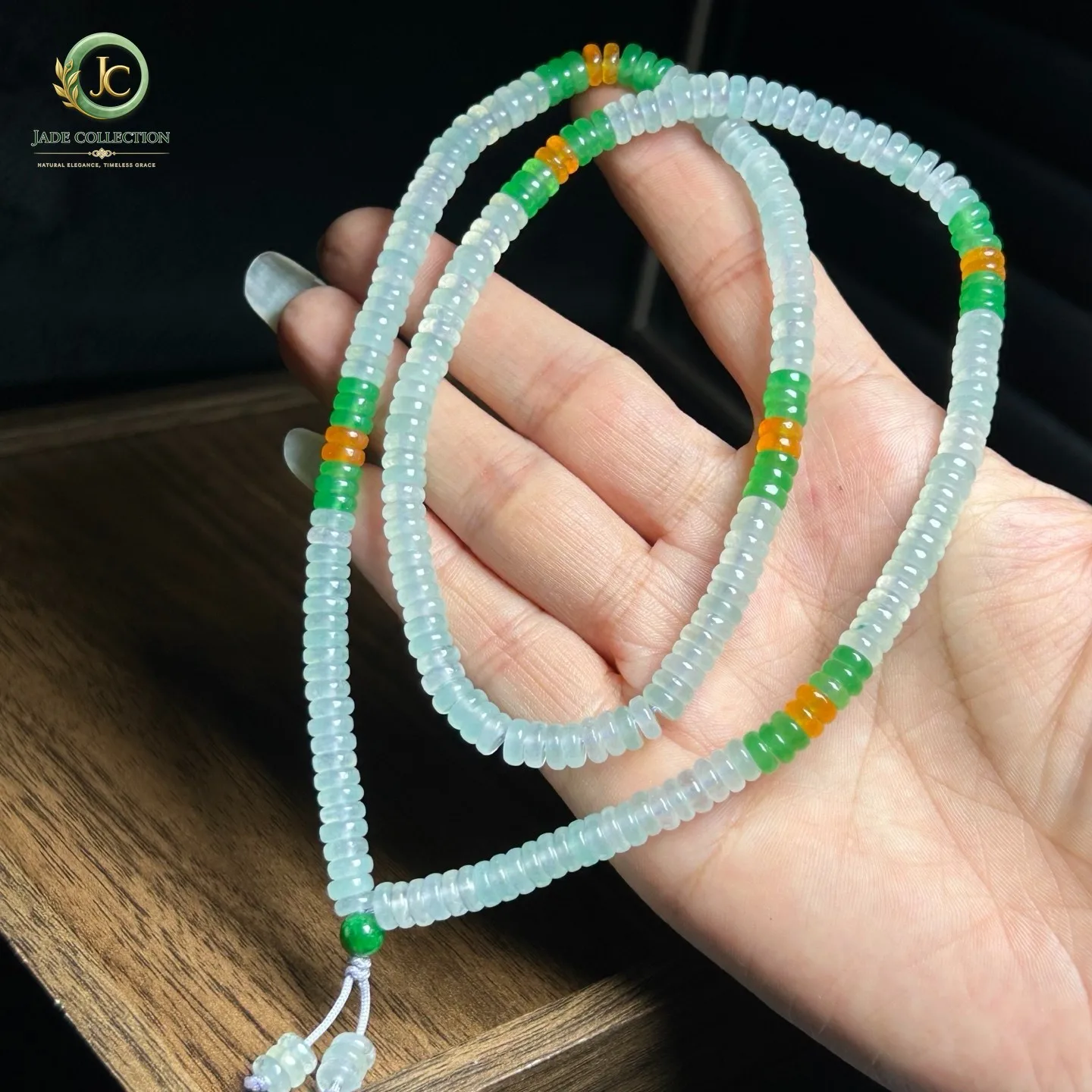 Real Natural Ice Myanmar Jade jadeite Beads 108 Necklaces Pendants 6/2mm