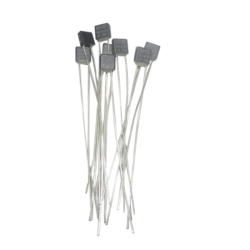 【50PCS】105 115 120 125 130 135 140 145 150 Degree RH cutoff temperature fuse 2A 250V fan motor thermal fuse