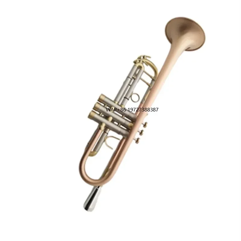 The Manufacturer Sells Small-sized Musical Instruments in the Key of D Flat the Brass Horn with Brushed Finish and Heavy Weight