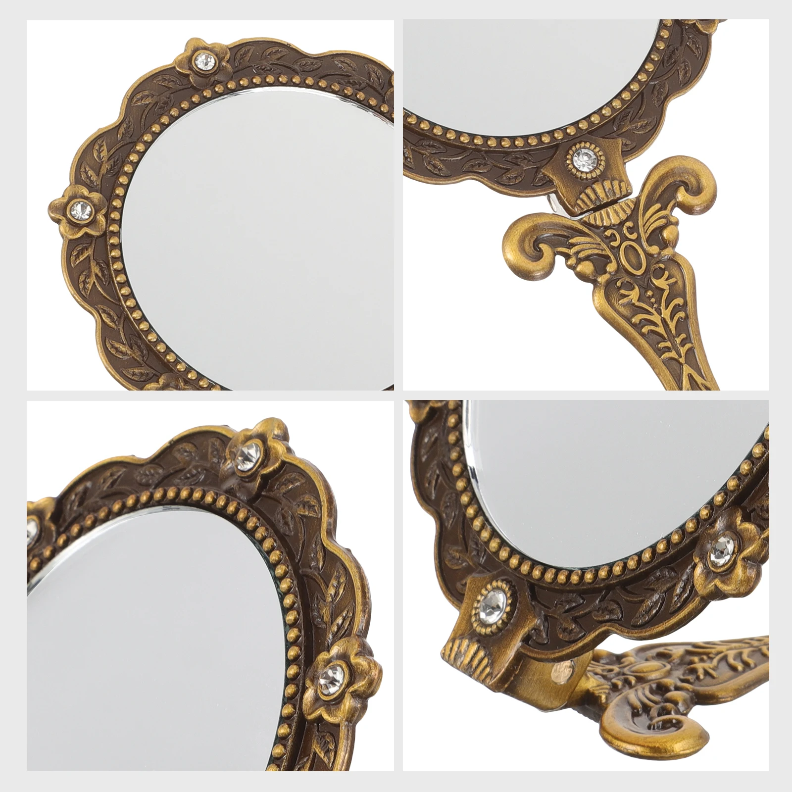 Ergonomic Handheld Vanity Mirror for Women Portable Makeup Mirror with Beautiful Design High Clarity Reflective Surface for on