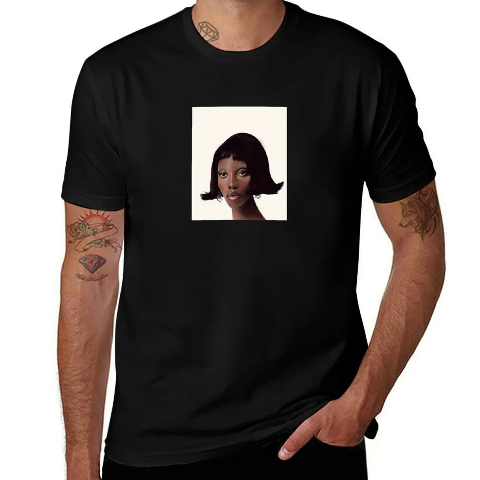

Model digital illustration T-Shirt oversizeds cotton graphic tees luxury designer tee shirts for men