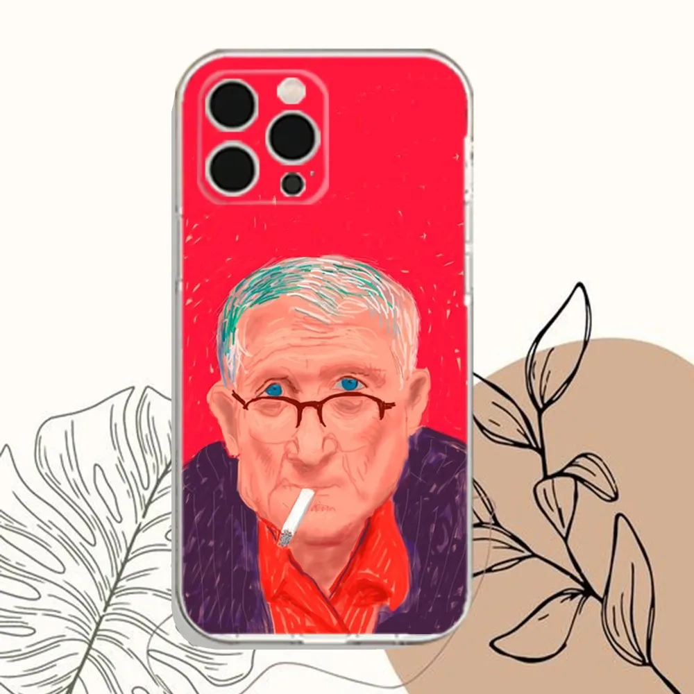 David Hockney art painting Phone Case For iPhone Apple 15,14,13,12,Mini,11,Pro,Max,Plus,X,XR,XS,8,SE,2020,Plus Transparent Cover