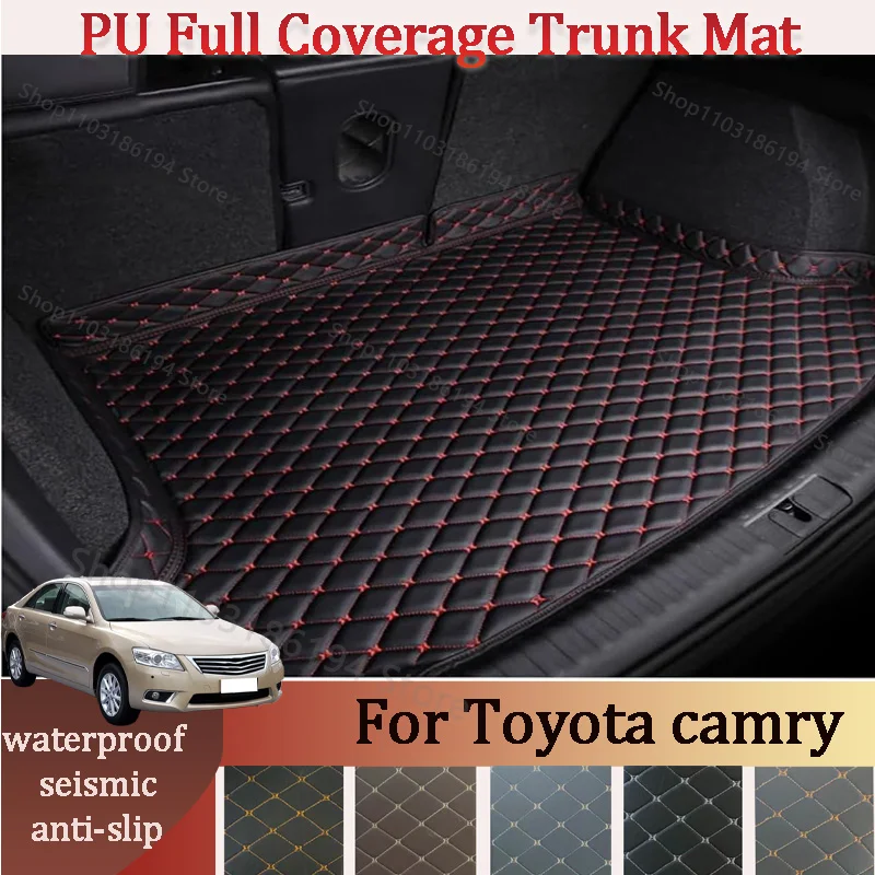 Customized Car High Edge Trunk mat For Toyota camry 2007-2011 Car XPE Leather Waterproof Carpet mat Car Accessory Interior