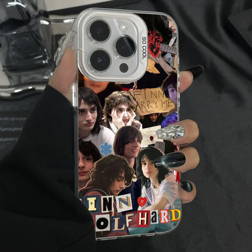 حافظة هاتف سينجر أكتر فين وولفارد لهاتف آيفون 16,15,14,13,12,11,Pro,Max,Plus,Mini,XS مضادة للسقوط رمادي فضي غير لامع مصد صلب #6