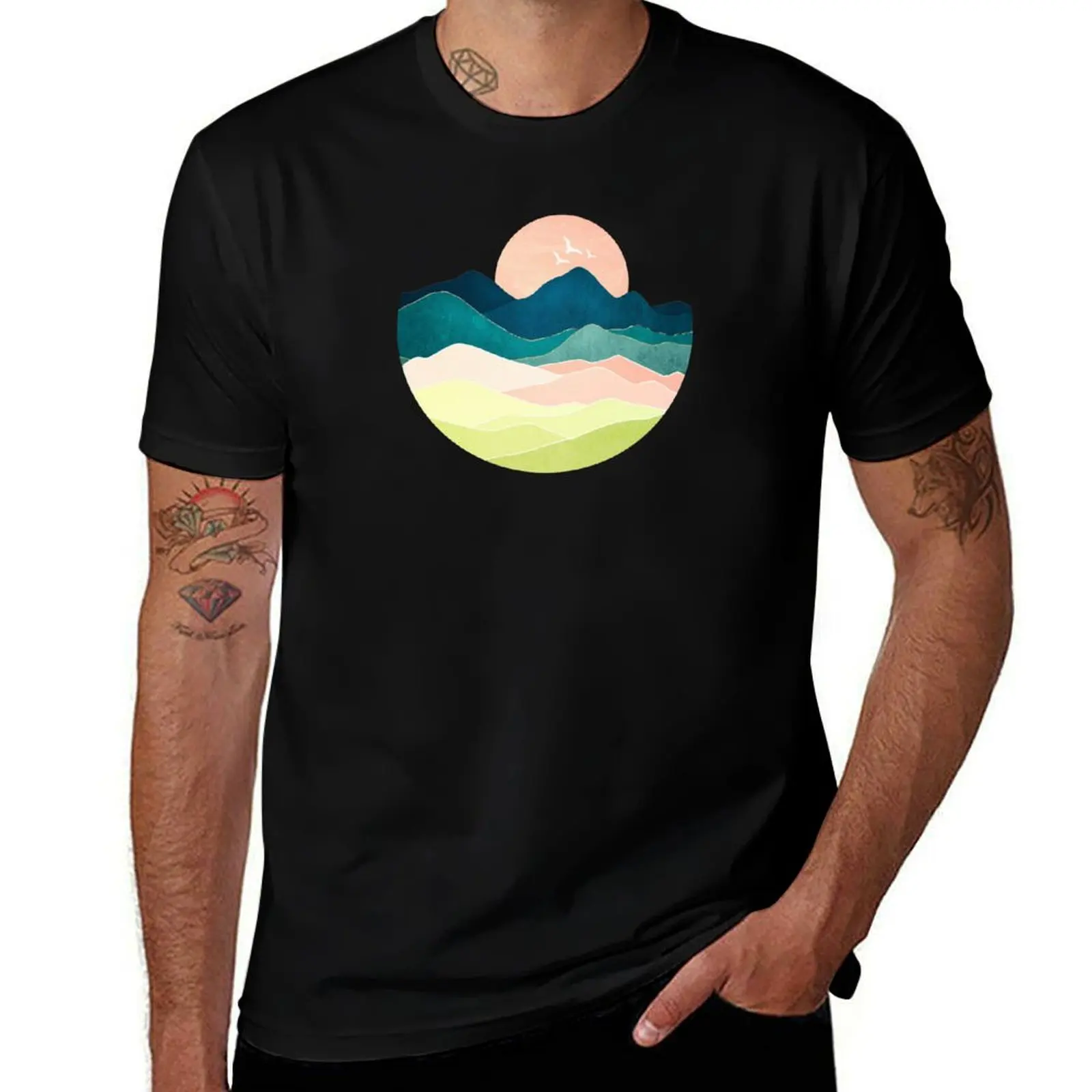 Spring Vista T-Shirt Heavy Duty Casual Work Tee T-Shirt