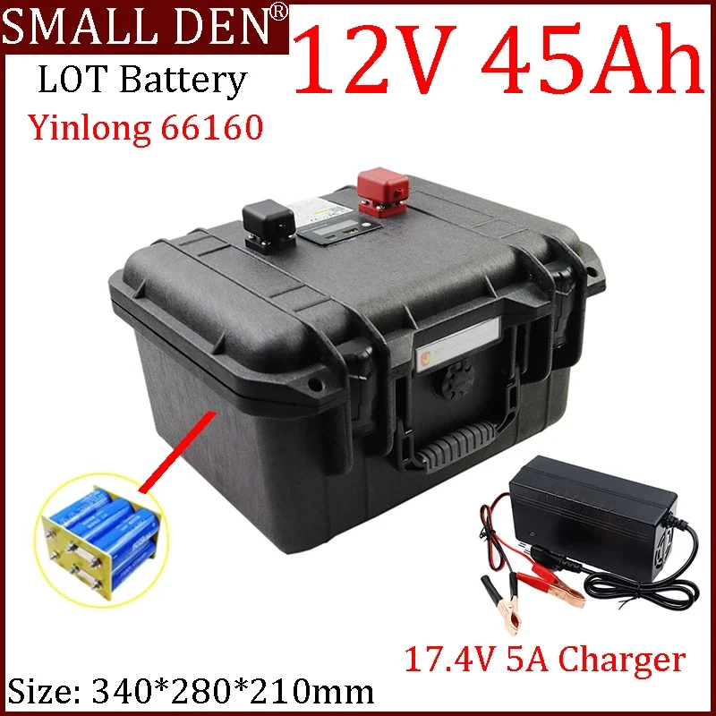 12V LTO Battery 45Ah YinLong 66160 6S1P 13.8V with Balance Plate 20C Max Discharge Car Starting Sound Battery Pack+5A Charger