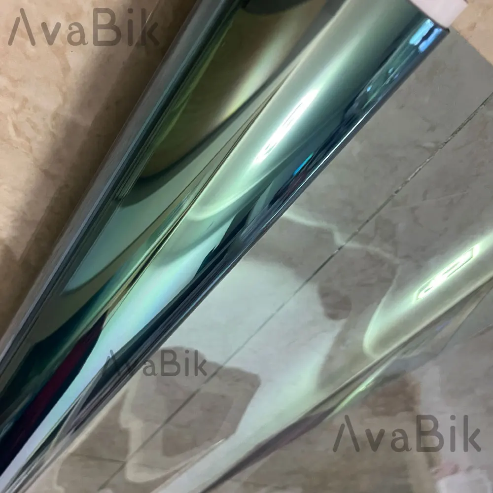 52cm x 150/300/600cm Auto-Seitenfensterfolie 80% VLT Grüne Glas-Tönungsfolie Solar-Chamäleon-Tönungsfolie Nano-Keramik UV-Schutz – Detail 3