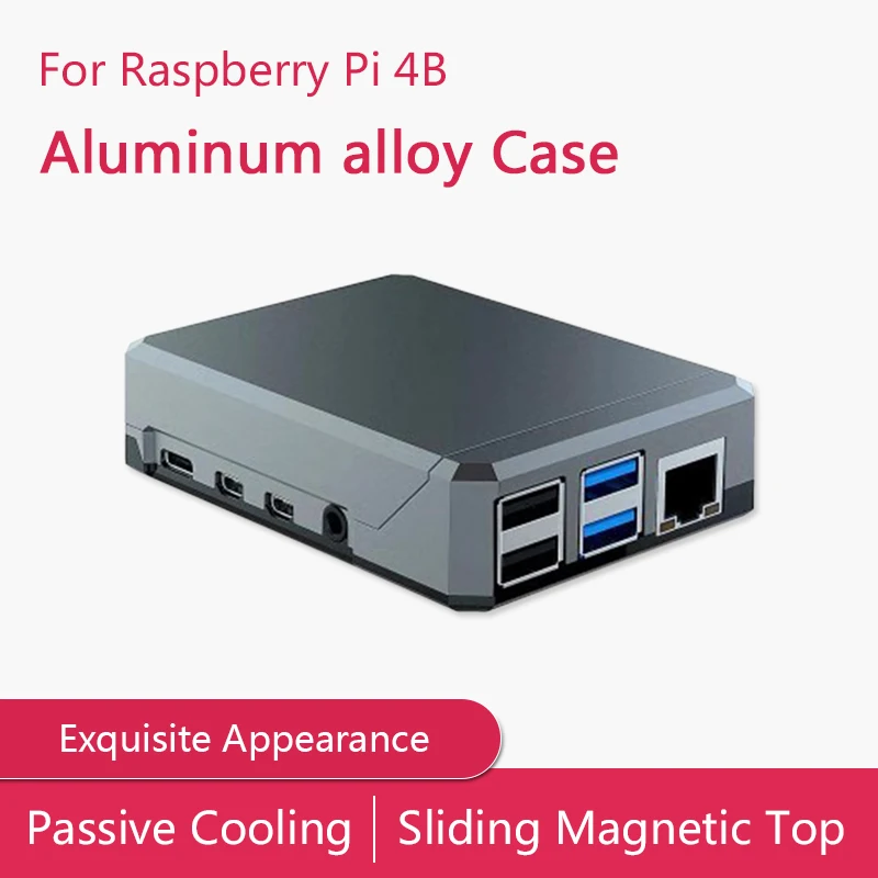 Argon Neo Raspberry Pi 4 Case MINIMALIST DESIGN SLIM ALUMINUM ENCLOSURE PASSIVE COOLING ROBUST YET PORTABLE SLIDING MAGNETIC TOP