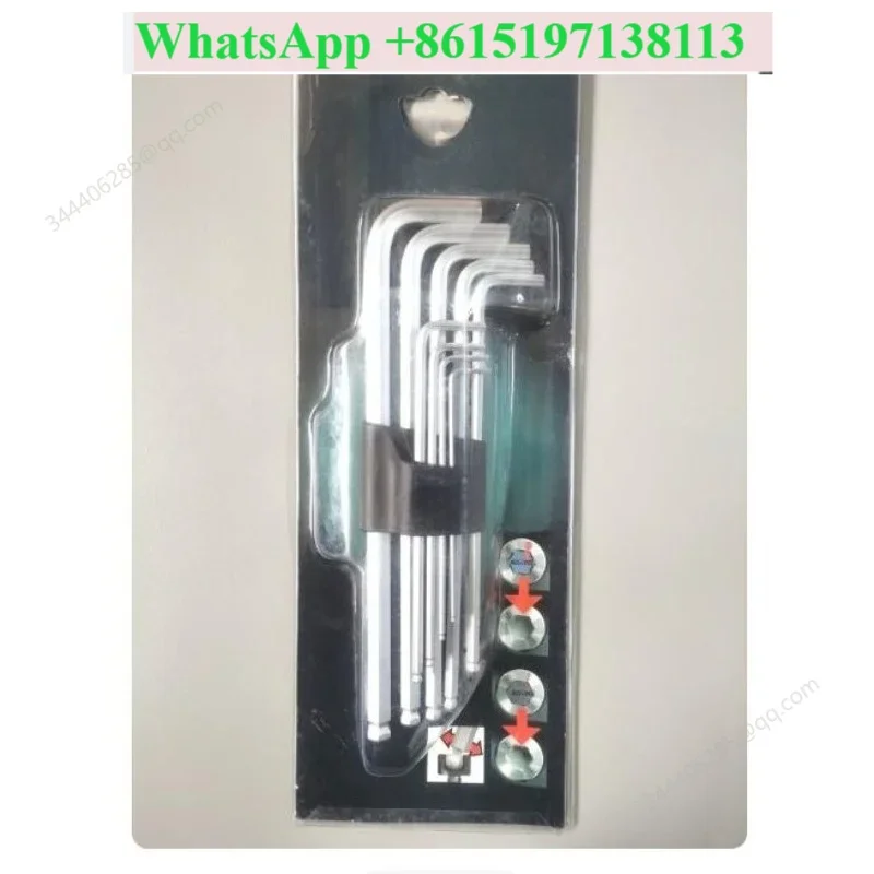 Extended Ball Head 9-Piece Hexagon Wrench 104210 950 L/9 SZ Old Stock Made in Germany