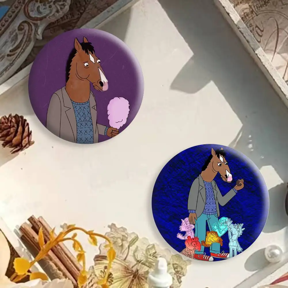 B-BoJack Horsemans Brooches Cartoon Badge Pins Backpack Hat Accessories Friend Gift