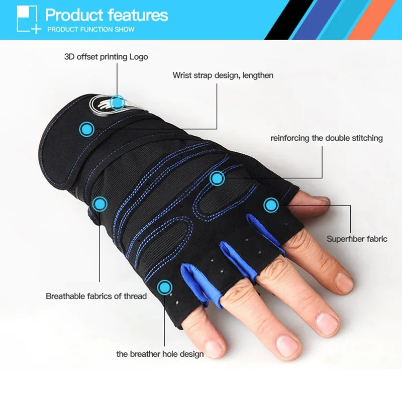 Cycling Gloves Touch Screen Non-Slip Half Finger Bike Bicycle Gloves Thin Breathable Training Sports Fishing Hiking Glove