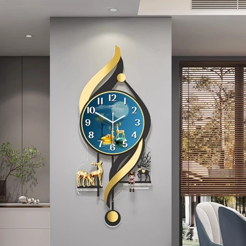 

Simple And Modern Home Furnishings Creative Wall Clock Aesthetic Design Silent Digital Clock Restaurant Wall Clock Room Decor
