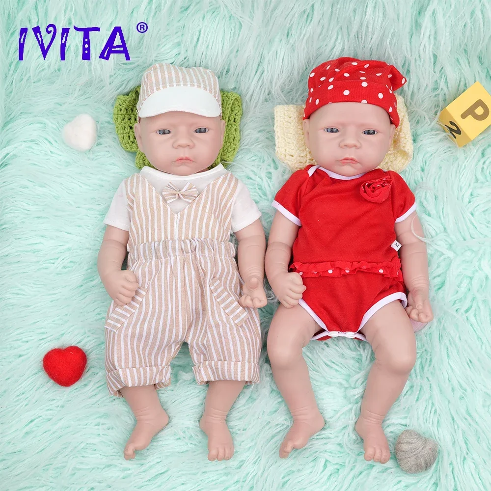 IVITA Versand aus Spanien: 100% Vollsilikon Reborn-Babypuppen, Lebensecht Bemalte Realistische Neugeborenen-Babypuppen Spielzeug – Detail 18
