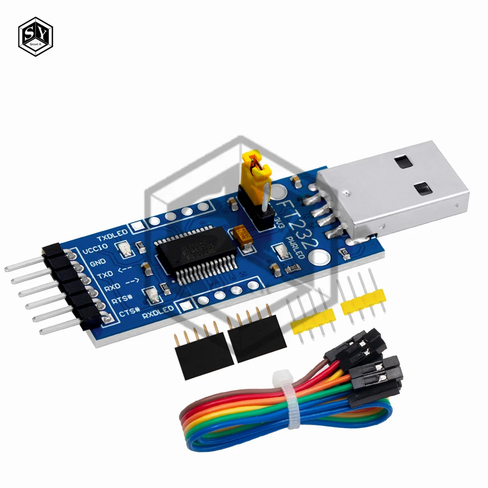 FT232 وحدة المنفذ التسلسلي للعزل الكهروضوئي USB 3.3 فولت 5.5 فولت إلى محول TTL عزل FT232RL FTDI لاردوينو
