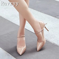 Women Pointed Toe High Heels Pumps Removable Band Shallow Single Shoes Luxury Ladies Party Wedding Stiletto Shoes