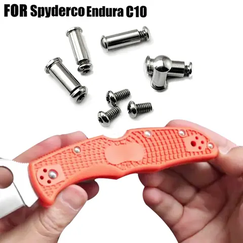 C10 C11 Made Stainless Screw For Spyderco Delica C11 Endura C10 Fold Knife Handle Screw Folding Knife Parts DIY Make Accessories
