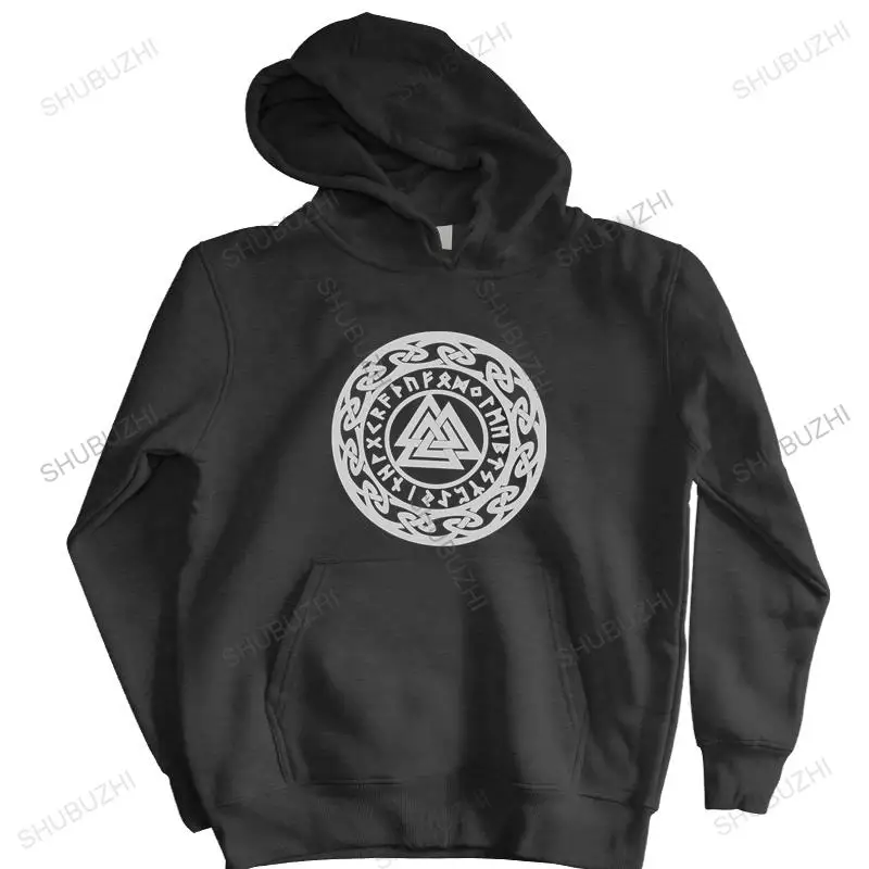 

homme cotton hoodies zipper Valknut with runes zipper, Asatru pagan Germanic mystic symbol sic men shubuzhi brand winter hoody