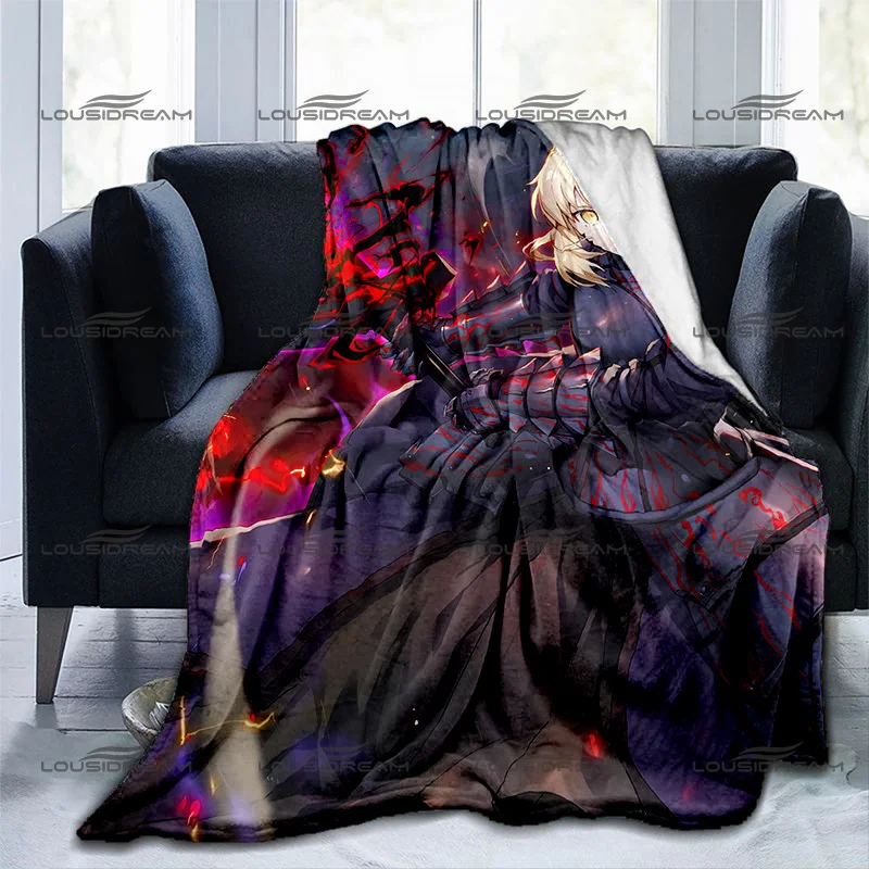 Animato Fate sciabola dea coperta morbida flanella coperta aria condizionata trapunta portatile casa viaggio ufficio coperta