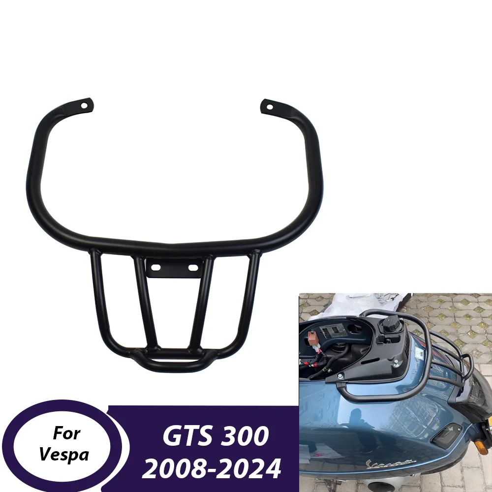 

Motorcycle Rear Luggage Carrier Rack Holder For Vespa GTS300 GTS 300 2008-2024 Aluminum Alloy Cargos Bracket Accessories
