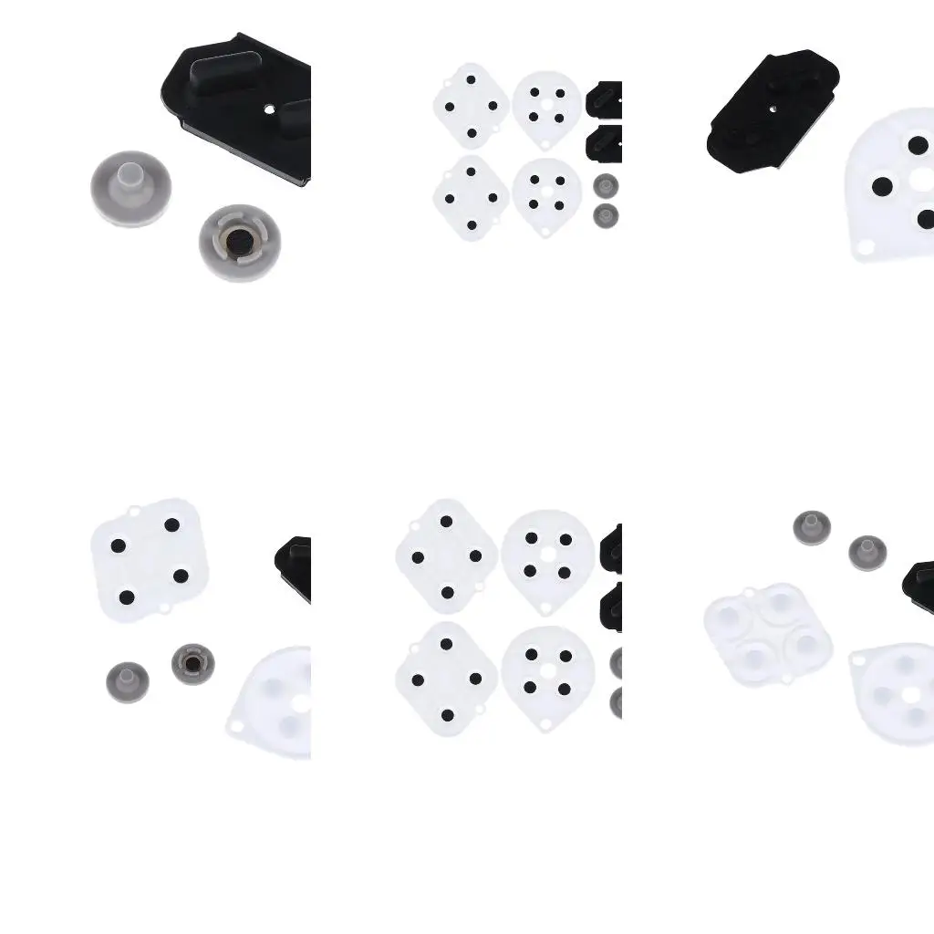 10Pcs/2 Set Conductive Rubber Pads Kit Replacement Pad Button Contacts Suitable For SNES Controller Gamepad Repair