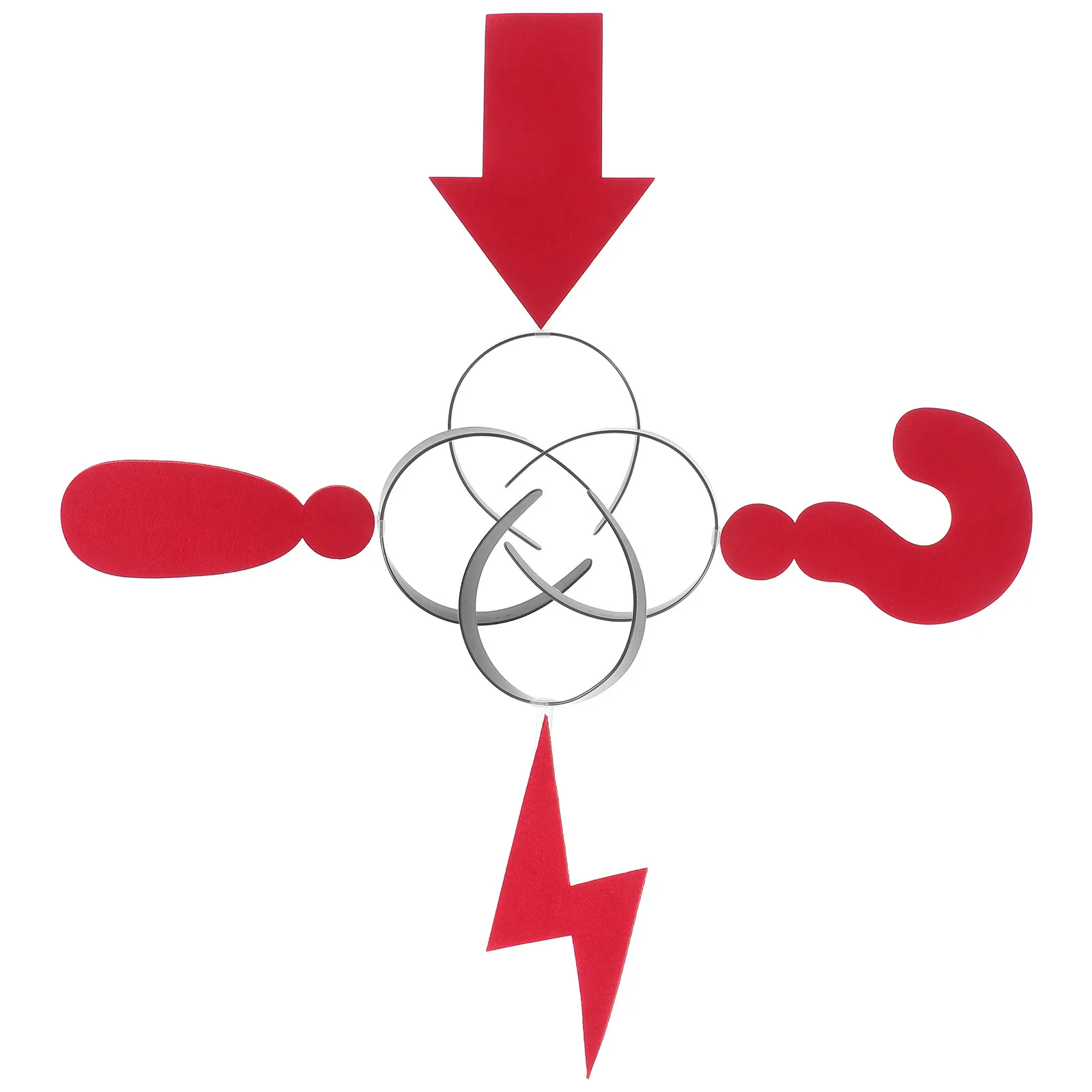 

Набор из 4 забавных повязок на голову с символами: милые повязки с восклицательными знаками для тематических вечеринок, праздничных мероприятий, реквизит для фотосессий
