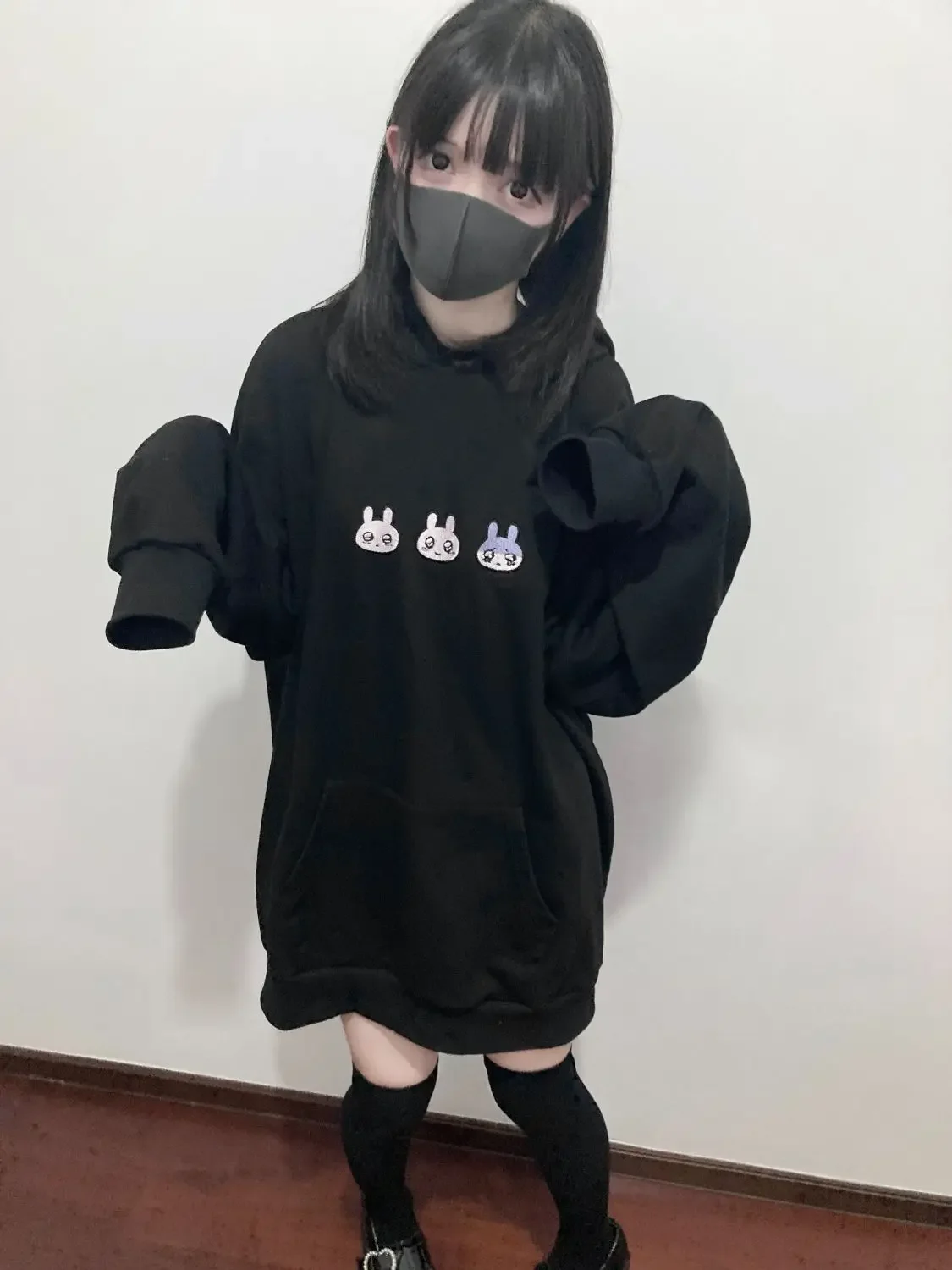 Japanese Subculture Loose Hoodie Women Sweatshirt Autumn Winter Cartoon Embroidery Oversize Versatile Pullover Female Clothing