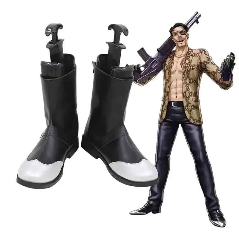 

Аниме Yakuza Goro Majima, ботинки для косплея, черные туфли, Хэллоуин, карнавал, вечерние костюмы для ролевых игр, реквизит для женщин и мужчин