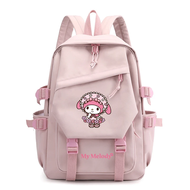 

MINISO Kawaii Sanrio My Melody Printed School Backpacks For Teenager Schoolbag Students Bagpack Casual Travel Rucksack Mochila