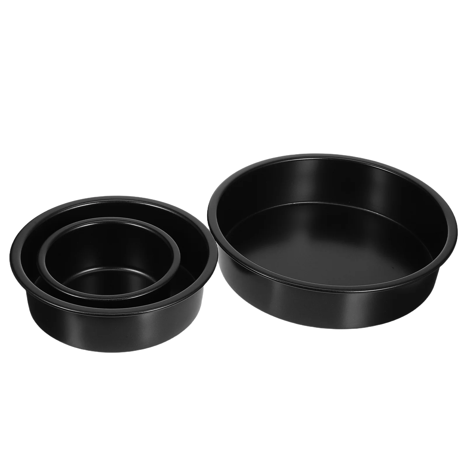 

3pcs 4'' 6'' 8'' Round Cake Mold Nonstick Carbon Steel Baking Pans Nesting Deep Chiffon Mousse Cheesecake Tart Pan Set Kitchen