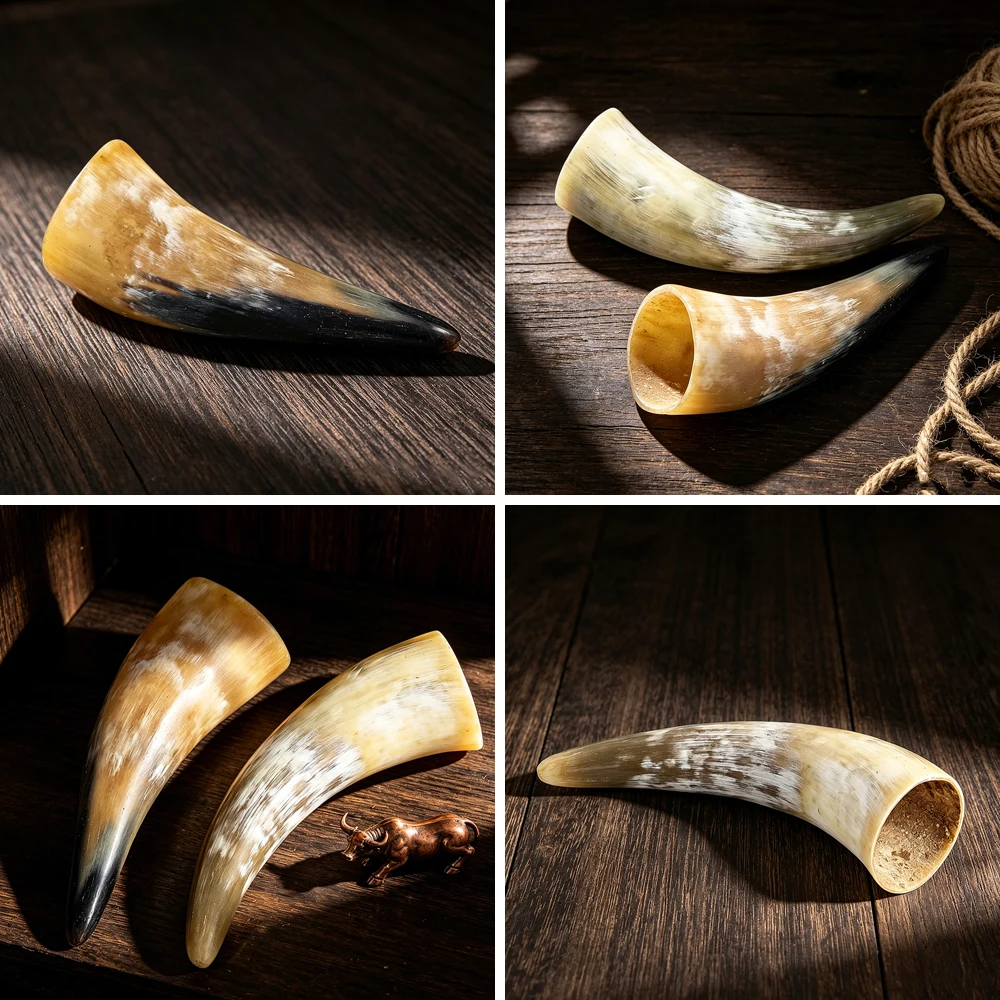 Horn Cupping And Gua Sha Tool Natural Buffalo Horn Scraper Massage Dual Purpose For TCM Meridian Therapy Home Wellness Gift