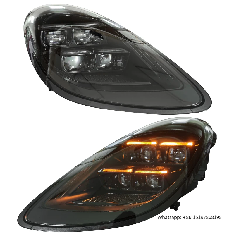 

For Porsche 718 981 2012 2013 2014 2015 Year Cayman 981 Boxster Upgrade Matrix Style LED Head Lights Plug and Play LED Headlight