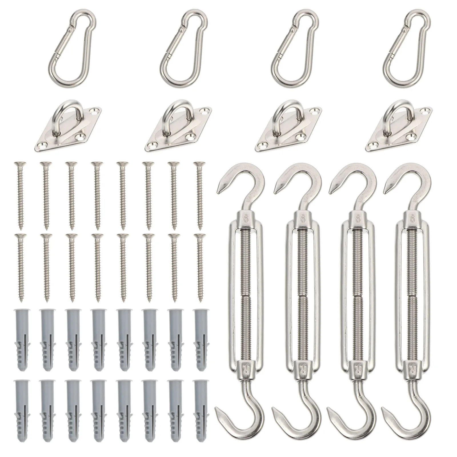 

Stainless Steel Sail Mounting Set M5 Durable Awning Fixed Buckle Camping Accessories Tools Fixing Fittings Hooks