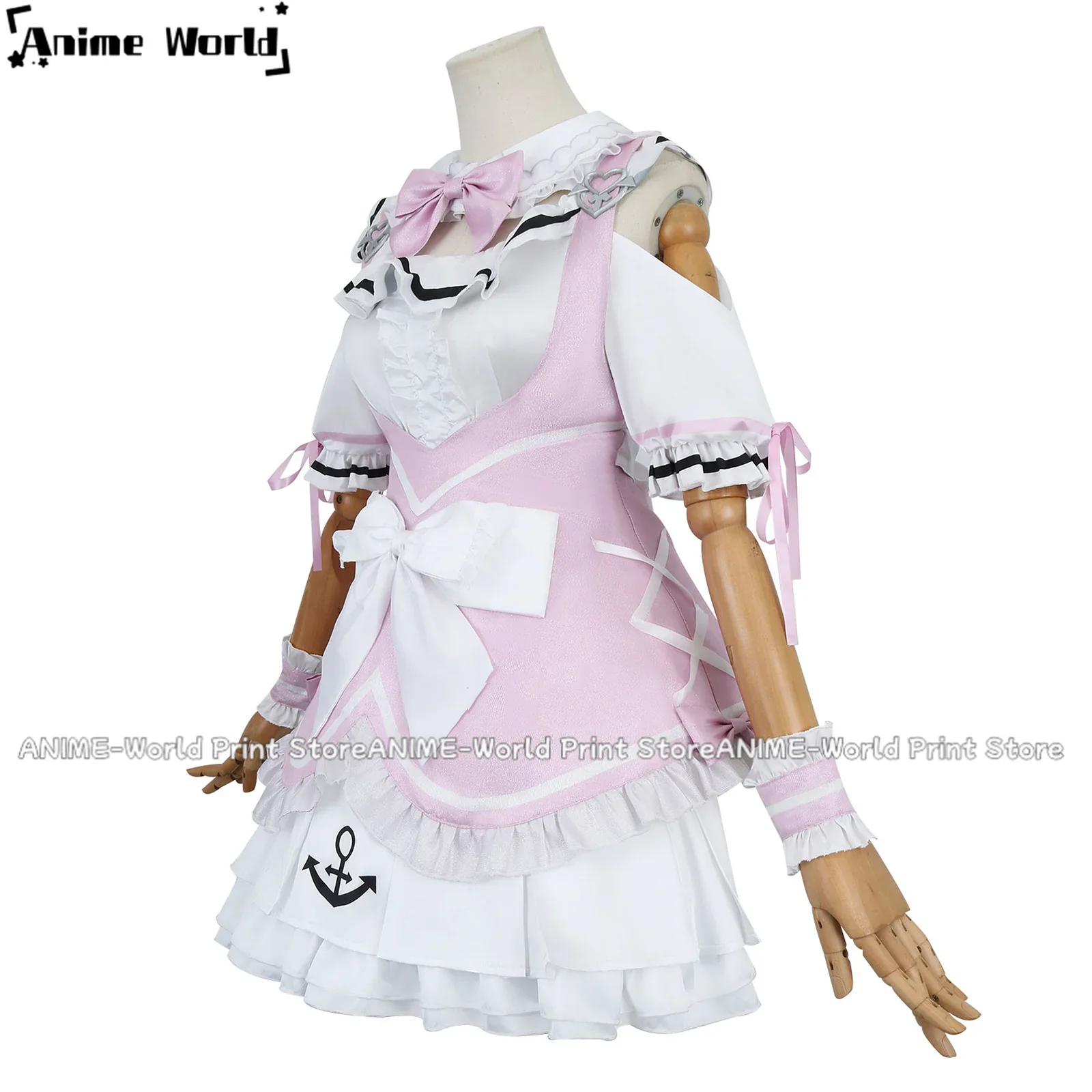 Virtual YouTuber Minato Aqua Minato Aqua Maid Dress Cosplay Costume