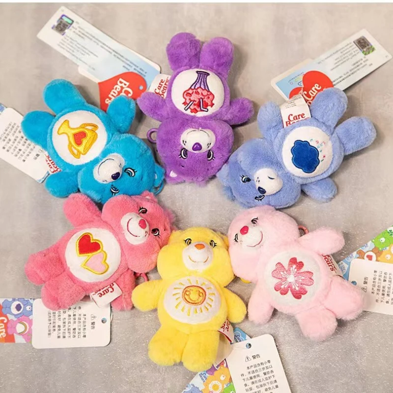 Genuinely Authorized Care Bear Pendant, Cute Plush Toy Bear, Soft Birthday Gift, High-quality and Exquisite Rainbow Bear Doll