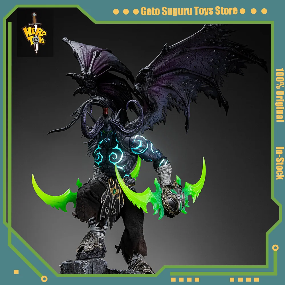 Genuine HERO TOYS Hunter Black Action Figures Scale Male Soldier Demon Illidan Stormrage Movable Collection Anime Model Toy Gift