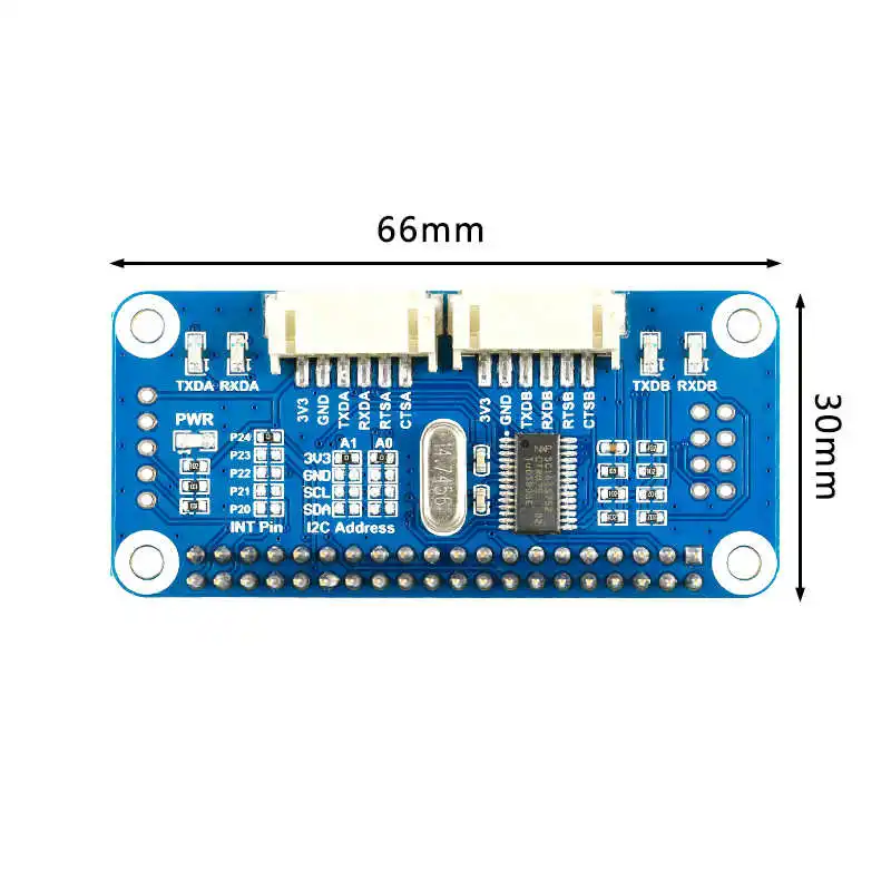 Module de carte d'extension série Raspberry Pi 4B3B Zero W, interface I2C SC16IS752 intégrée