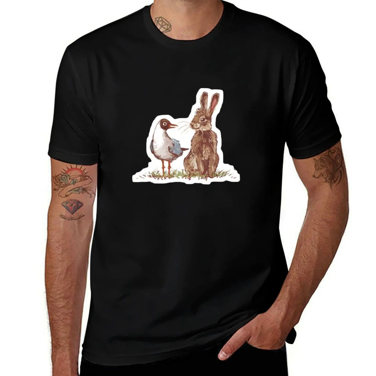 Meester Pigvig, &x27;e plenty good fella Sticker T-Shirt Basic Simple Design Short Sleeve Shirt