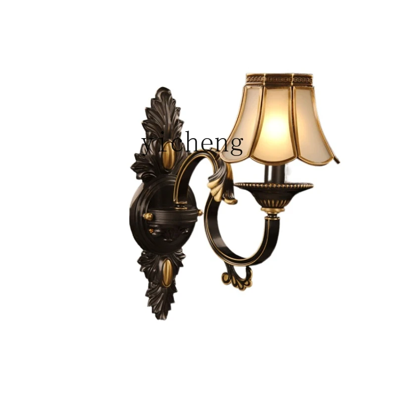 

ZC Black Gold Wall Lamp Living Room Simple Bedroom Bedside Lamp TV Background Wall LED Light