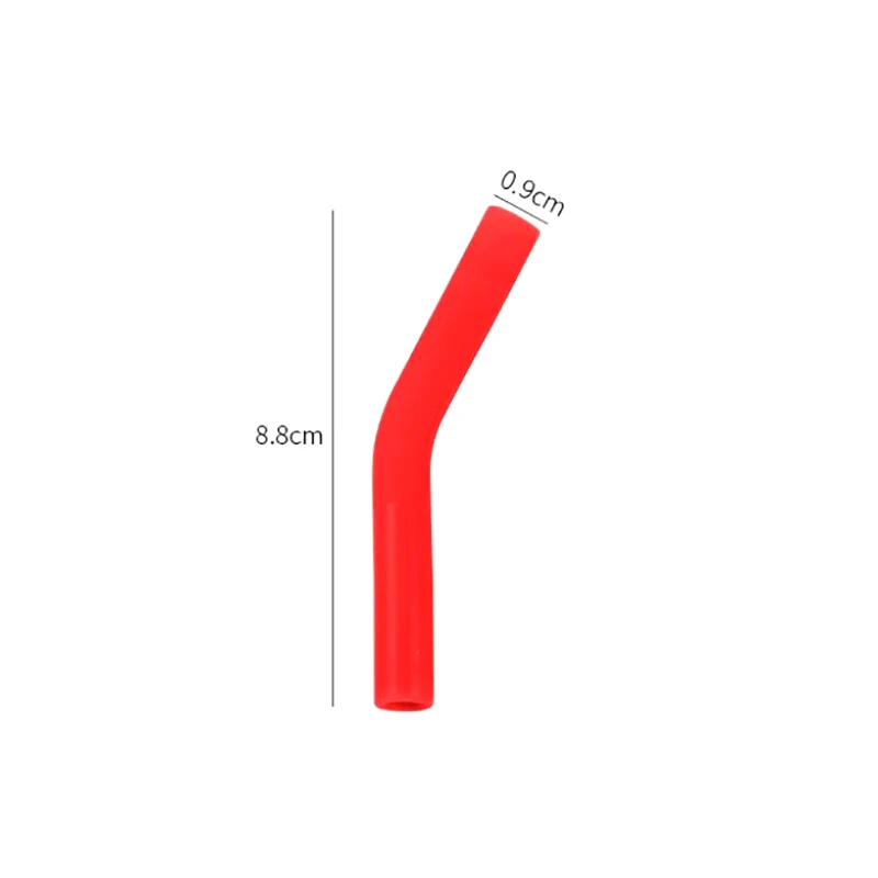 ● 6Pcs/Set Soft Silicone Straw Covers Straws Tips Covers Fit For 9mm Wide Reusable Stainless Steel Straw Nozzles