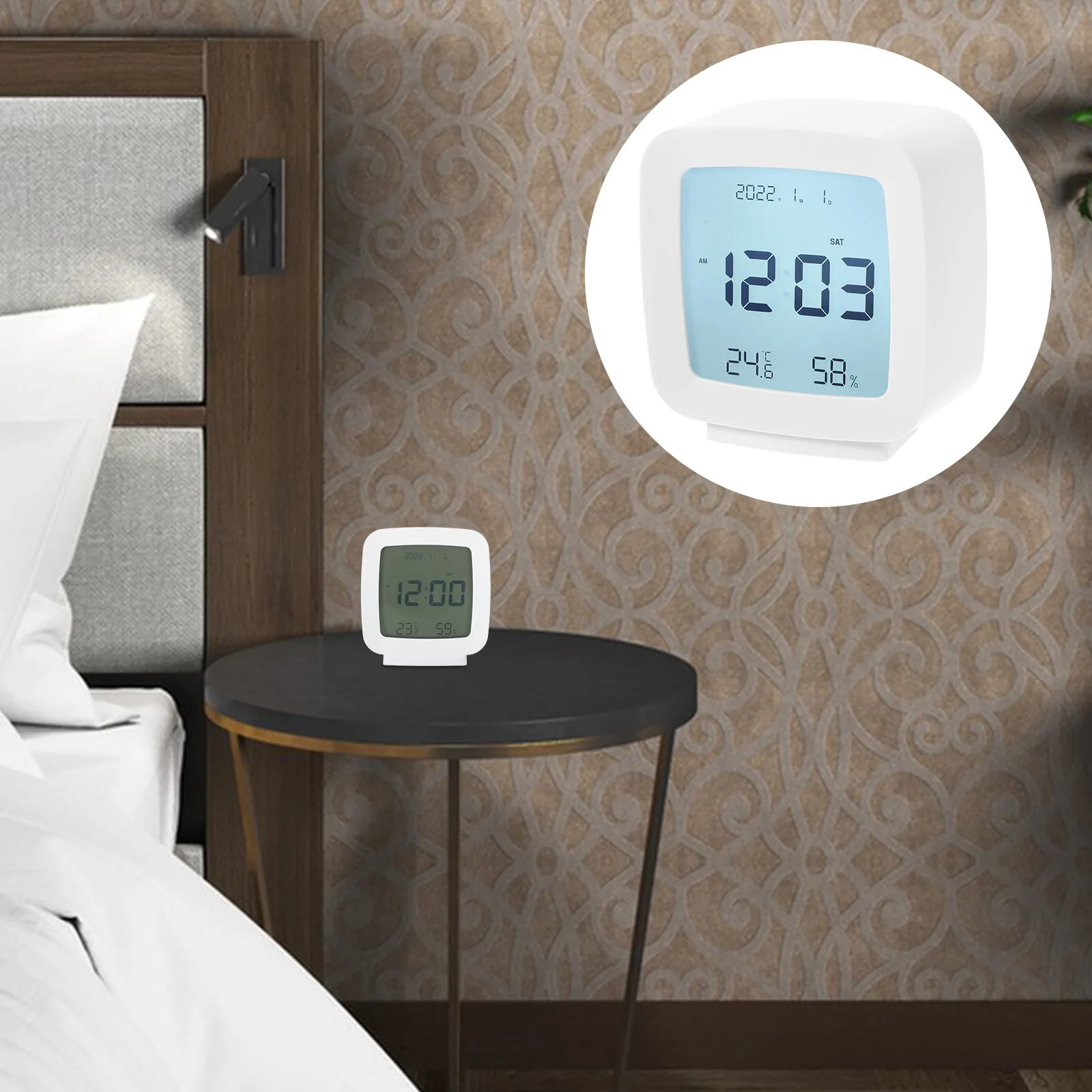 

Digital Clock Large Screen Modern Minimalist Bedroom Office Small Digital Alarm Clock Plastic Tool for Desk Use