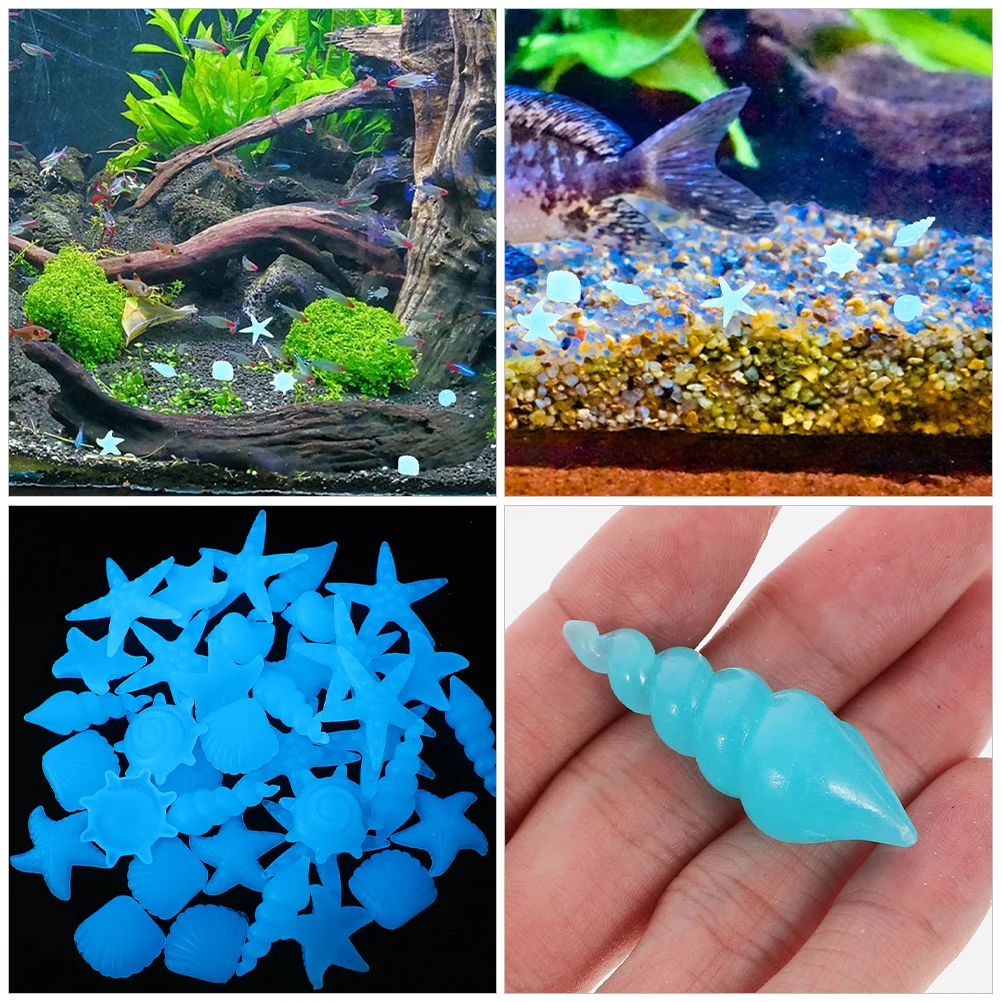 

100Pcs Illuminated Artificial Stones Rocks for Aquarium Fish Tank Decor Resin Gravel Landscaping Outdoor Garden