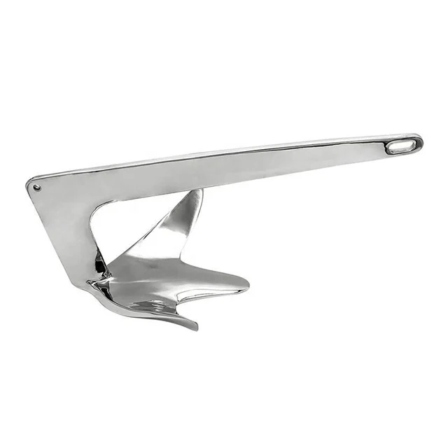 Bruce Anchor ML Silver High Quality 316 Stainless Steel High Mirror Polish Marine Hardware Boat Anchor Replacement/Repair Yacht