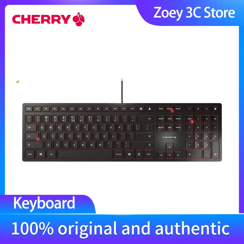 KC6000 Wired Membrane Keyboard Light Tone Business Office Typing Home Notebook 108 Keys Ultra-thin Key Scissor Foot Structure