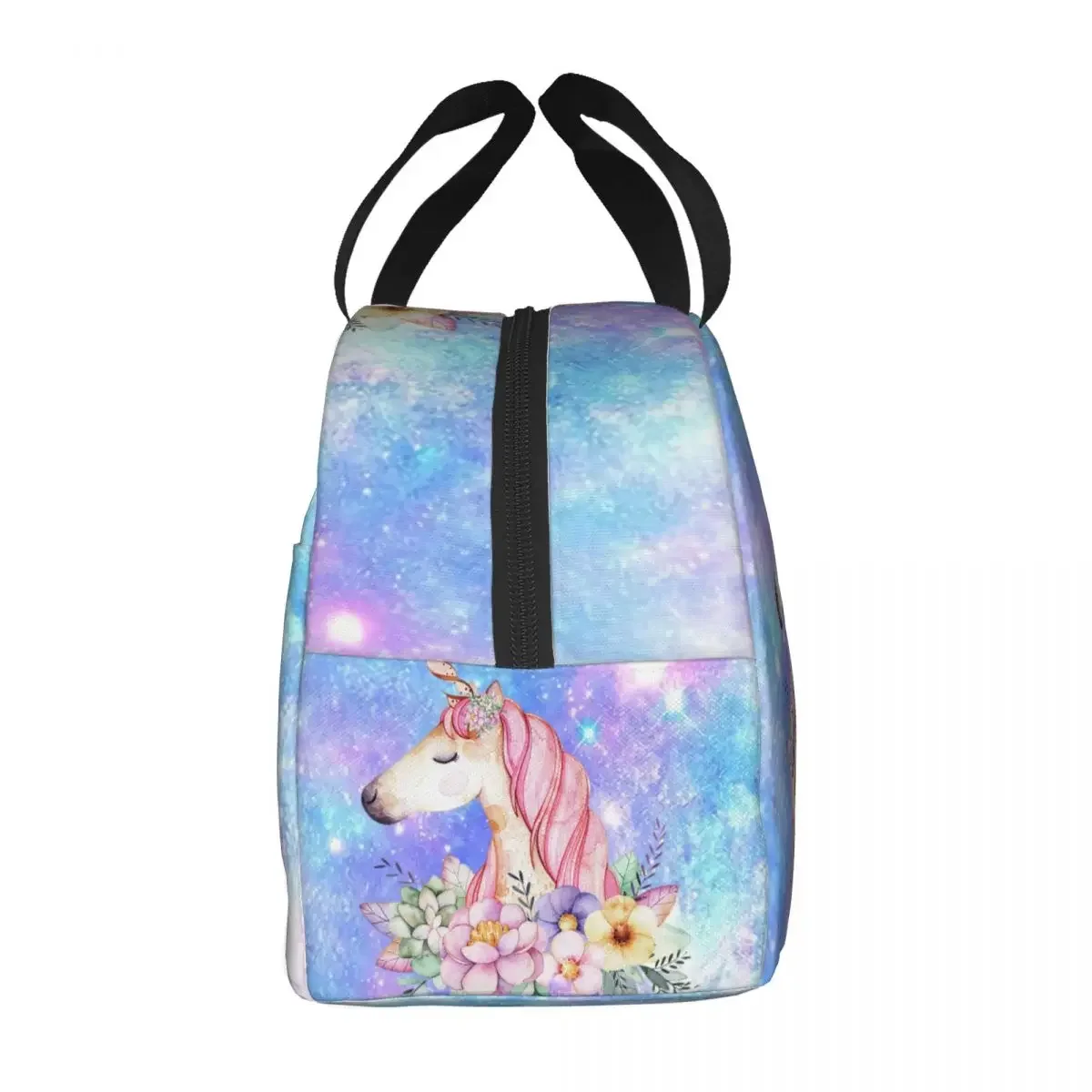 Bolsa de almuerzo con aislamiento de unicornio de dibujos animados para mujer, refrigerador reutilizable, bolsa térmica para el almuerzo, playa, Camping, viaje, Picnic, comida, caja Bento