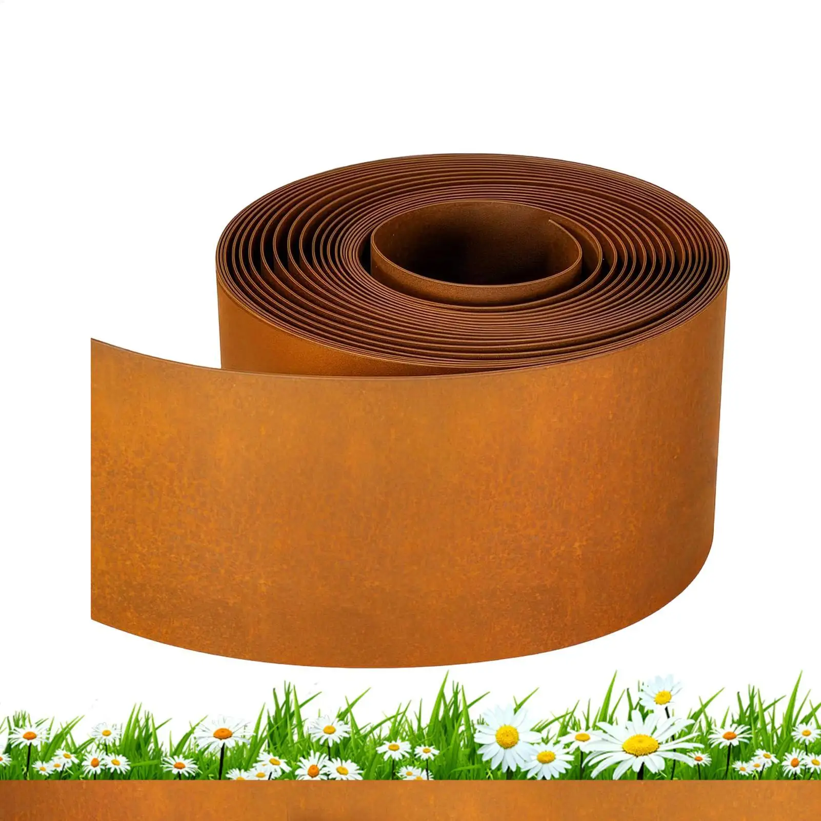 Landscape Edging Border Weatherproof Protective Cuttable Steel Lawn Edging and Landscape Border for Indoor Greenhouse Yard Patio