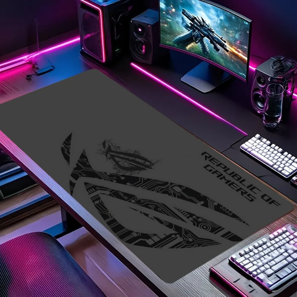 Tapis de souris de jeu à motif de circuit noir - Grande taille - Tapis de table de jeu avec fonction antidérapante asus tapis de souris rog