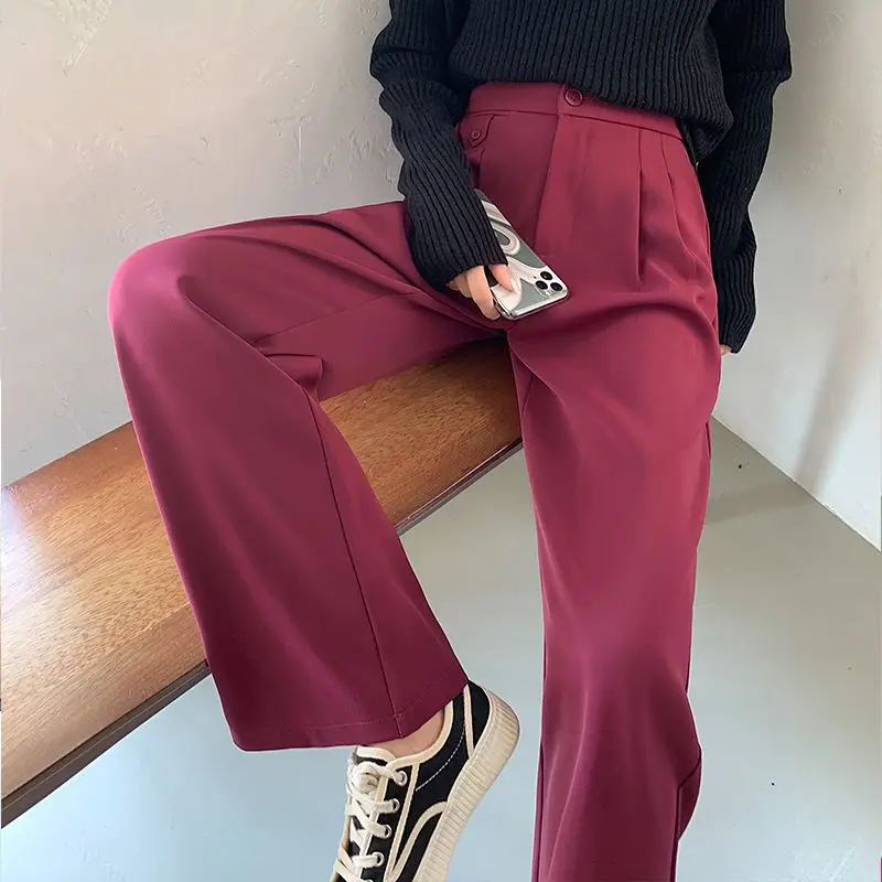 2023 primavera donna abiti solidi pantaloni Y2K vestiti Color caramella pantaloni larghi larghi Casual eleganti pantaloni sportivi femminili 8032